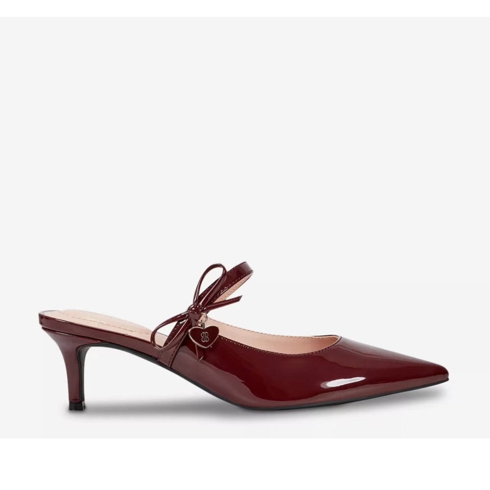 NEW Bandolino Women's Mayblis Heeled Mules Red Patent Heels Shoes 9.5‎